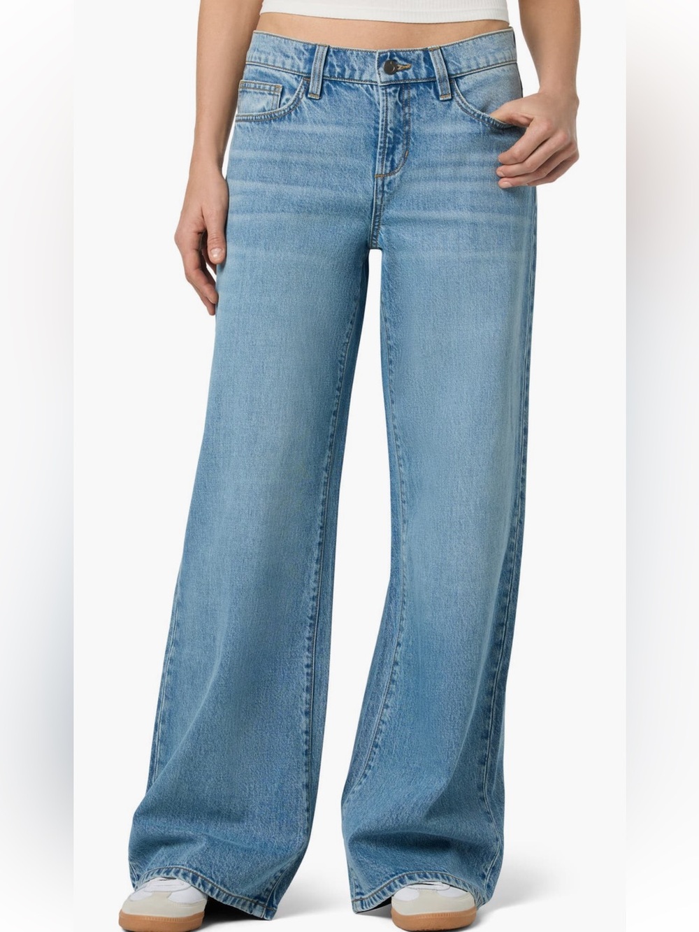Joe's Jeans High Rise Wide Leg Jeans, Size 26, Medium Wash